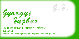 gyorgyi hujber business card