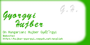 gyorgyi hujber business card